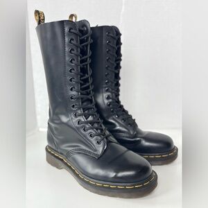 Dr. Martens Docs Combat Moto Grunge 11856 Leather Boots 14 eyelet Size 6